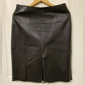 Guess  100% genuine leather Black Pencil  skirt size 6